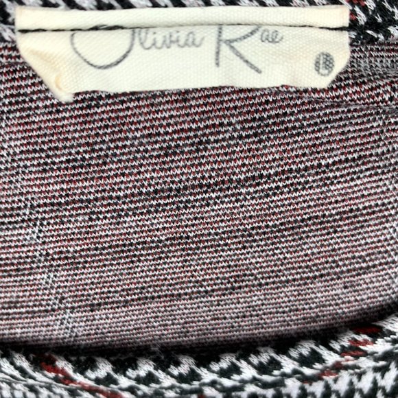 2/$25 - OLIVIA RAE Plaid Houndstooth Long Sleeve Dress - Picture 8 of 9